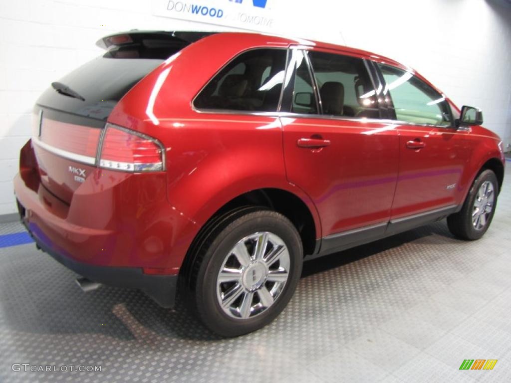 2007 MKX AWD - Vivid Red Metallic / Medium Camel photo #4