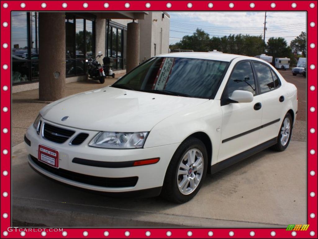 2005 9-3 Linear Sport Sedan - Polar White / Slate Gray photo #1