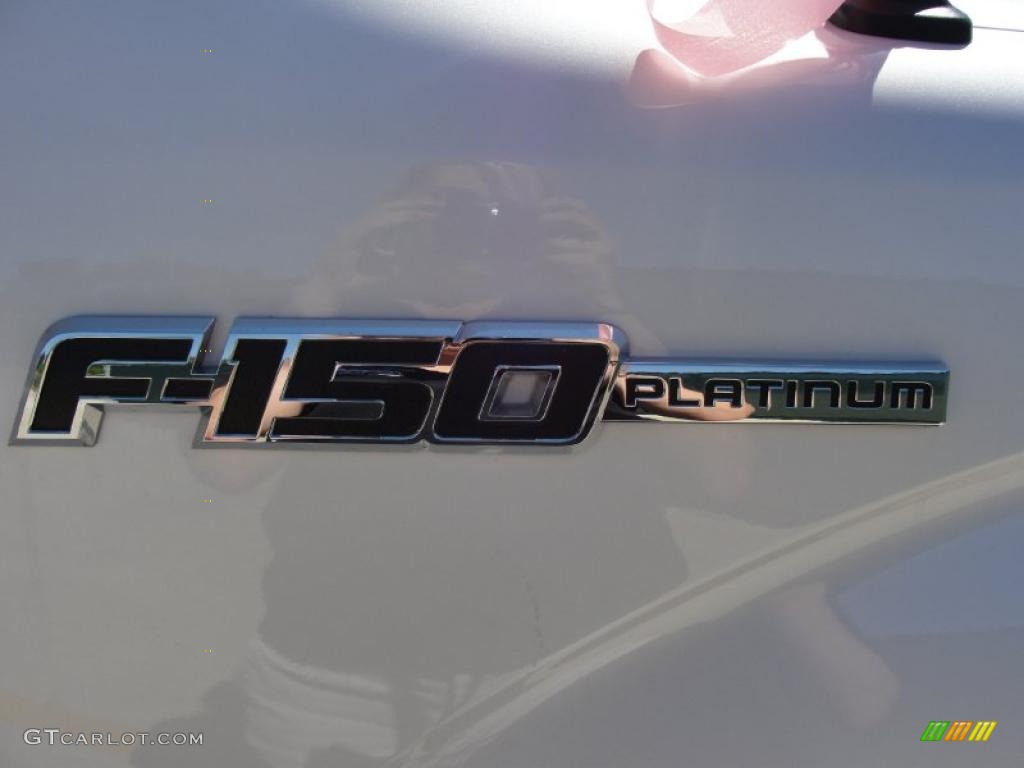 2010 F150 Platinum SuperCrew 4x4 - Oxford White / Sienna Brown Leather/Black photo #12