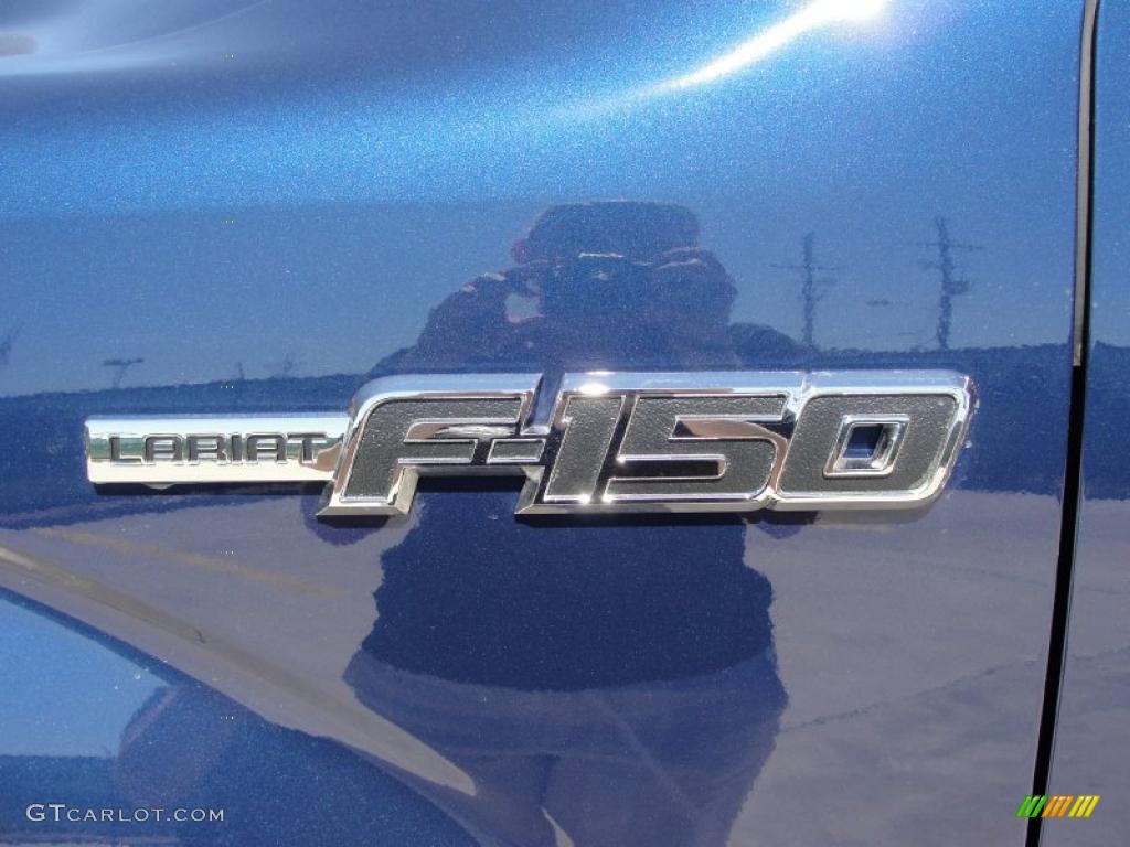 2010 F150 Lariat SuperCrew 4x4 - Dark Blue Pearl Metallic / Tan photo #11