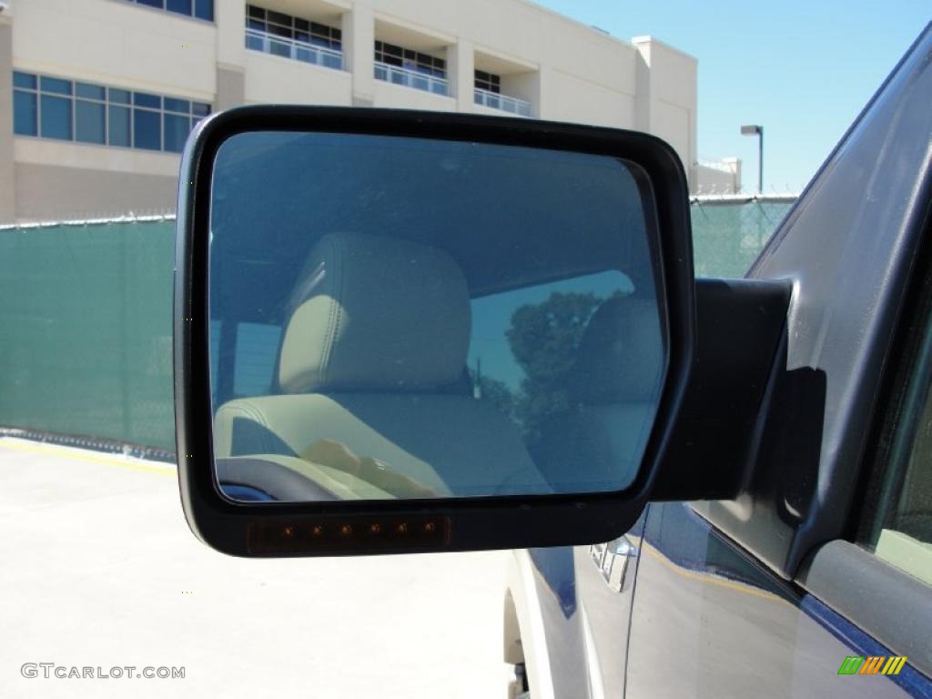 2010 F150 Lariat SuperCrew 4x4 - Dark Blue Pearl Metallic / Tan photo #13