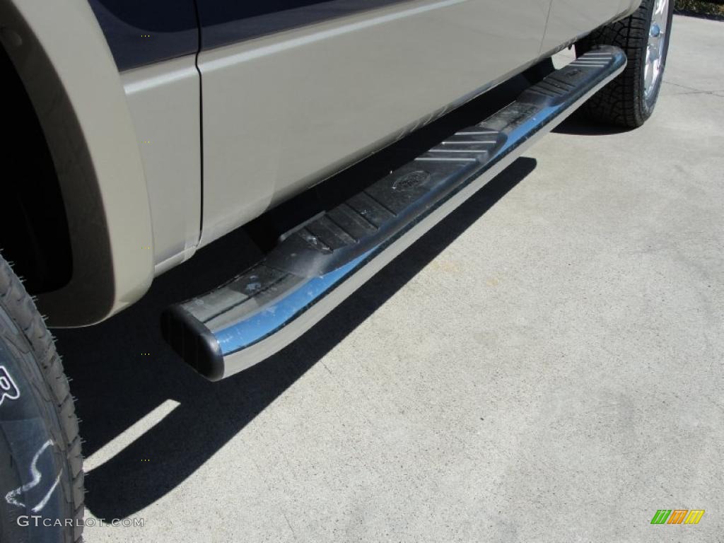 2010 F150 Lariat SuperCrew 4x4 - Dark Blue Pearl Metallic / Tan photo #18