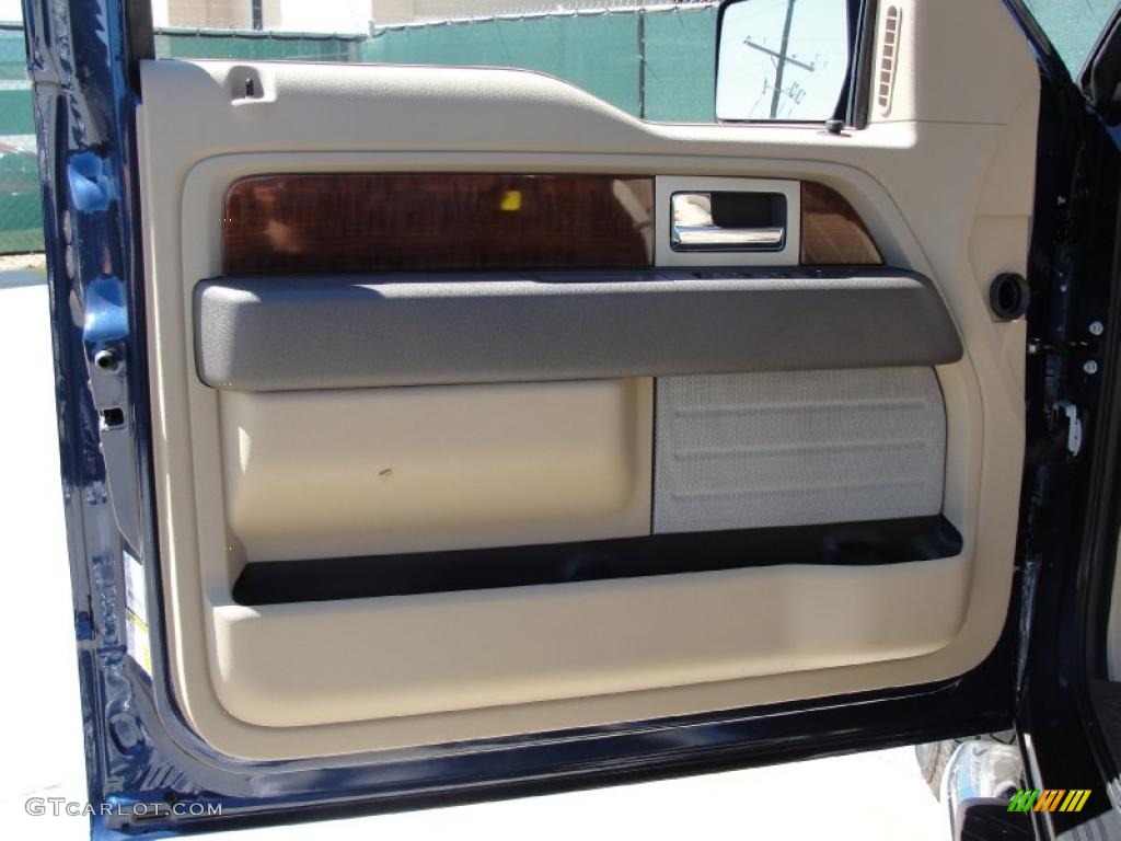 2010 F150 Lariat SuperCrew 4x4 - Dark Blue Pearl Metallic / Tan photo #21