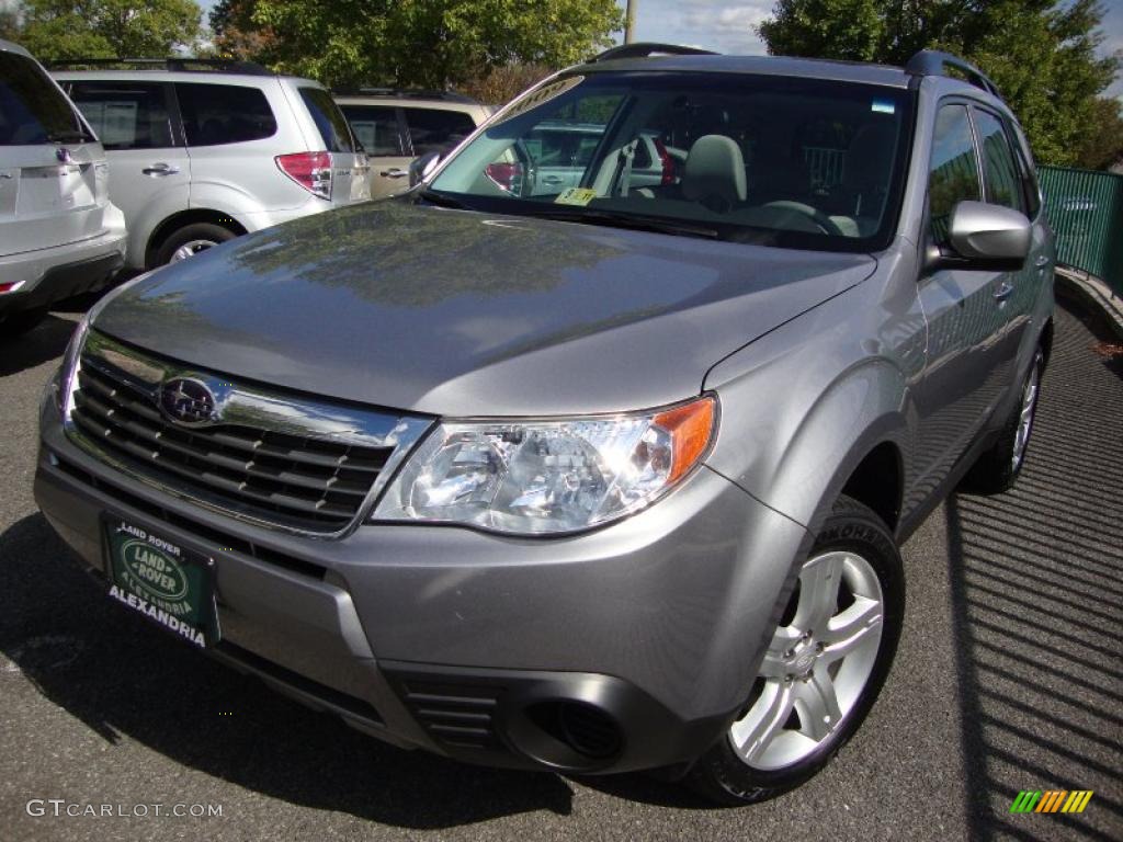 2009 Forester 2.5 X Premium - Steel Silver Metallic / Platinum photo #1