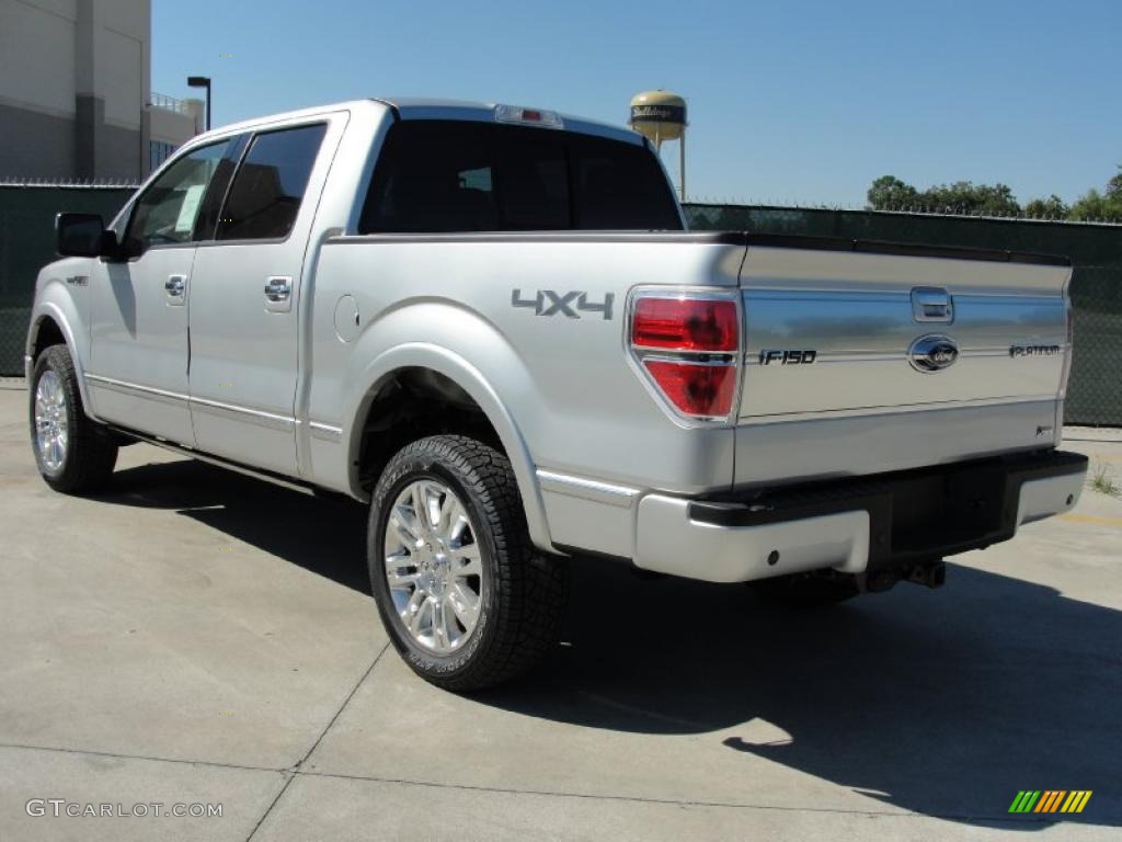 2010 F150 Platinum SuperCrew 4x4 - Ingot Silver Metallic / Sienna Brown Leather/Black photo #5