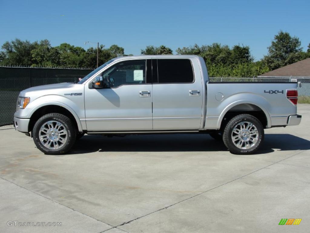 2010 F150 Platinum SuperCrew 4x4 - Ingot Silver Metallic / Sienna Brown Leather/Black photo #6