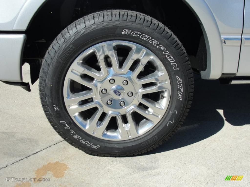 2010 F150 Platinum SuperCrew 4x4 - Ingot Silver Metallic / Sienna Brown Leather/Black photo #10