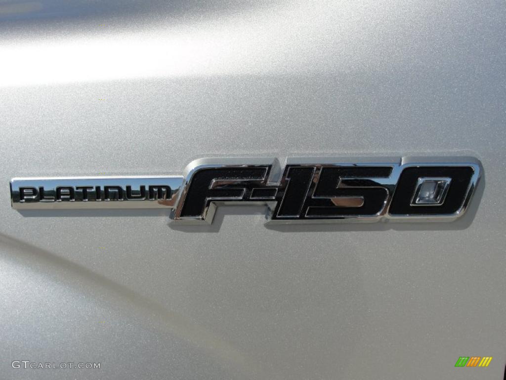 2010 F150 Platinum SuperCrew 4x4 - Ingot Silver Metallic / Sienna Brown Leather/Black photo #11