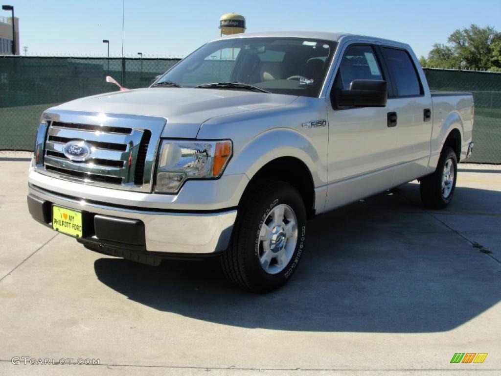 2010 F150 XLT SuperCrew - Ingot Silver Metallic / Medium Stone photo #7
