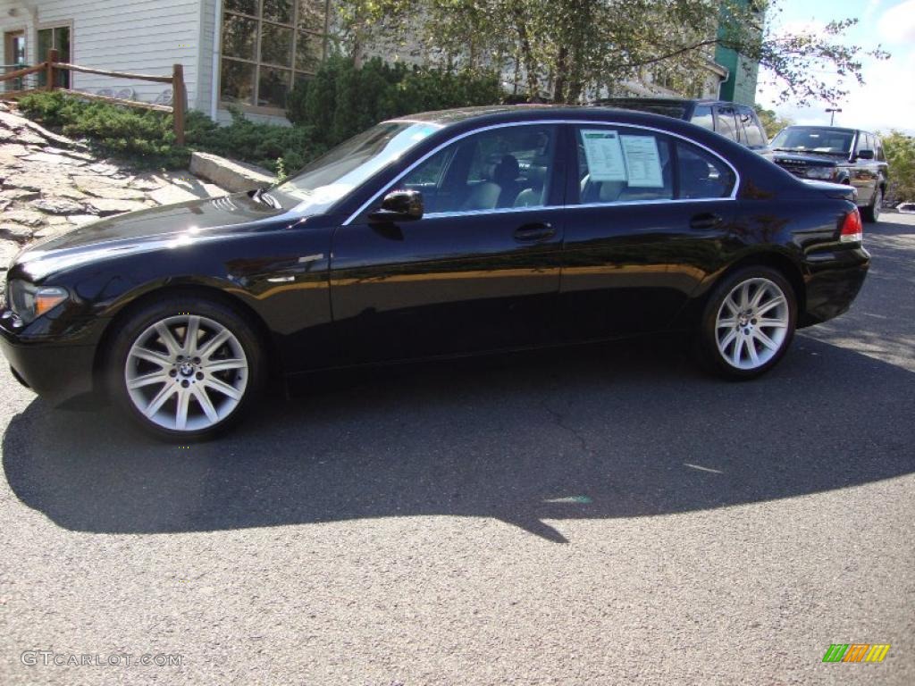 2005 7 Series 745i Sedan - Jet Black / Black/Black photo #2