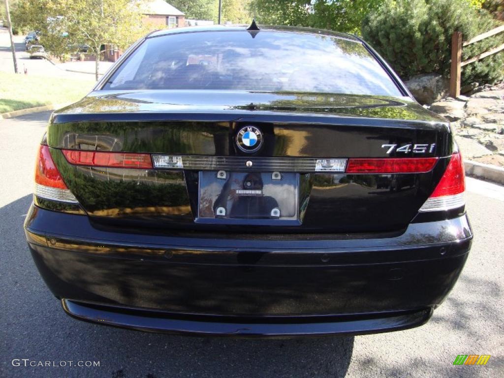 2005 7 Series 745i Sedan - Jet Black / Black/Black photo #5