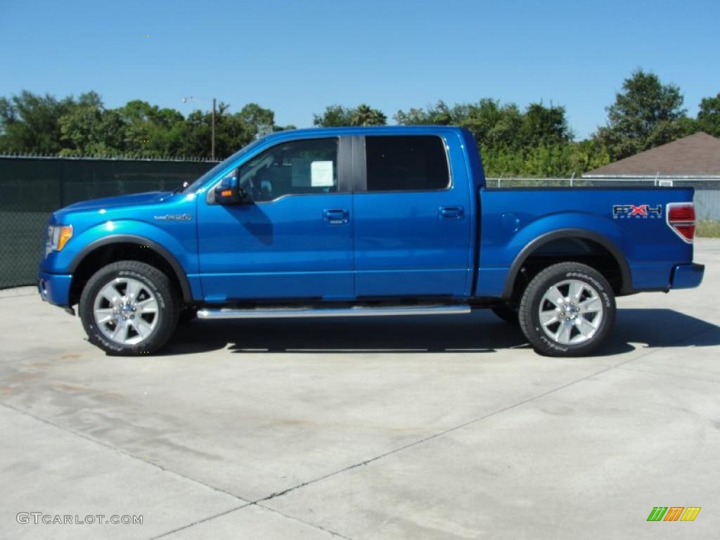 2010 F150 FX4 SuperCrew 4x4 - Blue Flame Metallic / Black photo #6