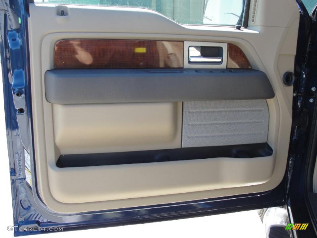 2010 F150 Lariat SuperCrew 4x4 - Dark Blue Pearl Metallic / Tan photo #20