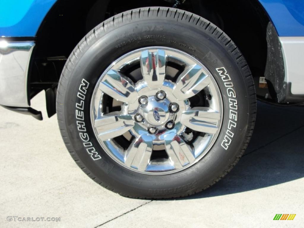 2010 F150 XLT SuperCrew - Blue Flame Metallic / Medium Stone photo #10