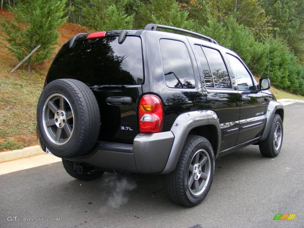 2003 Liberty Freedom Edition 4x4 - Black Clearcoat / Light Taupe/Dark Slate Gray photo #5