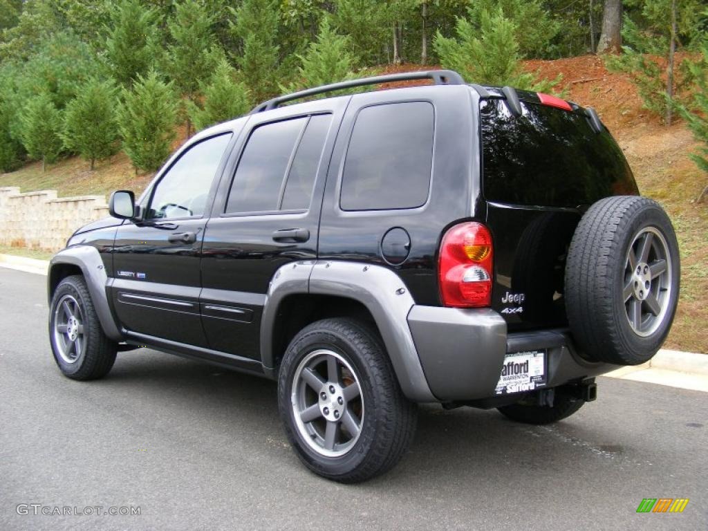 2003 Liberty Freedom Edition 4x4 - Black Clearcoat / Light Taupe/Dark Slate Gray photo #7