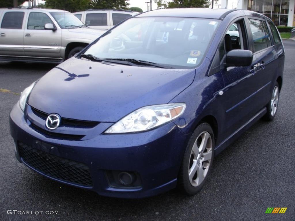 2007 MAZDA5 Sport - Strato Blue Mica / Black photo #1