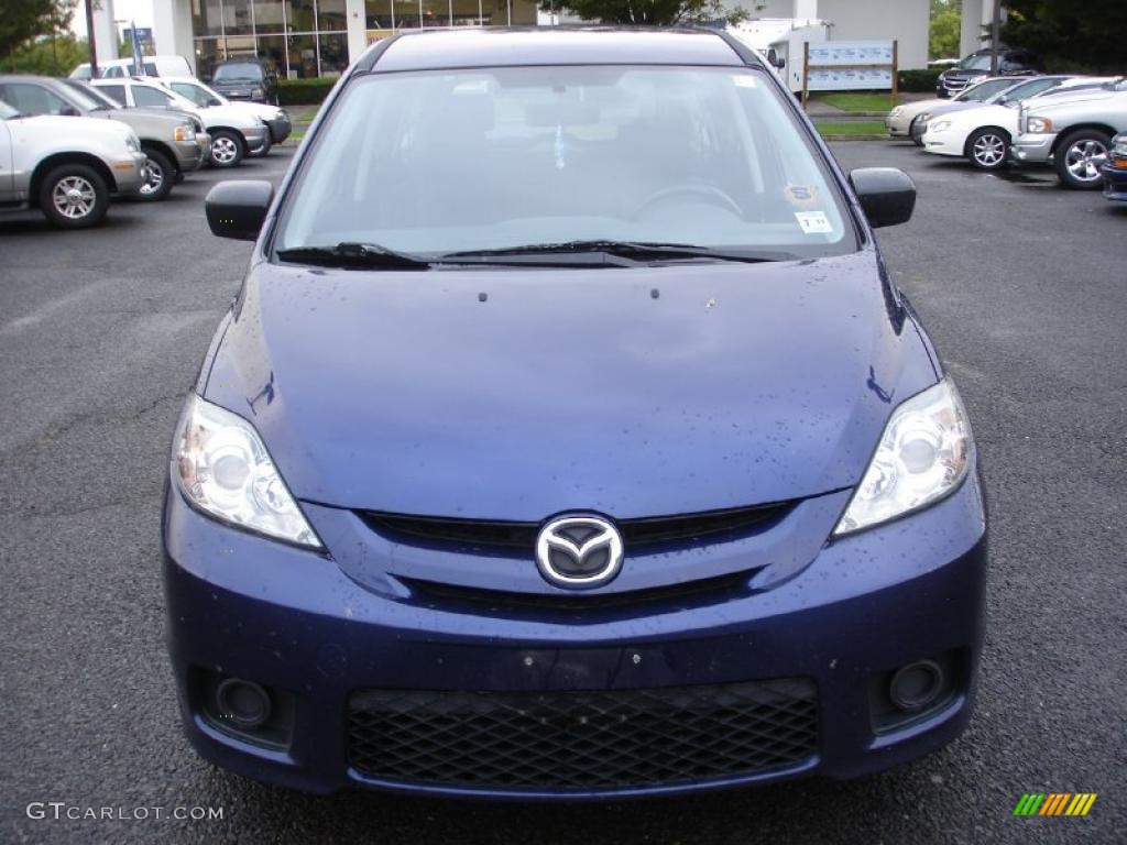2007 MAZDA5 Sport - Strato Blue Mica / Black photo #2