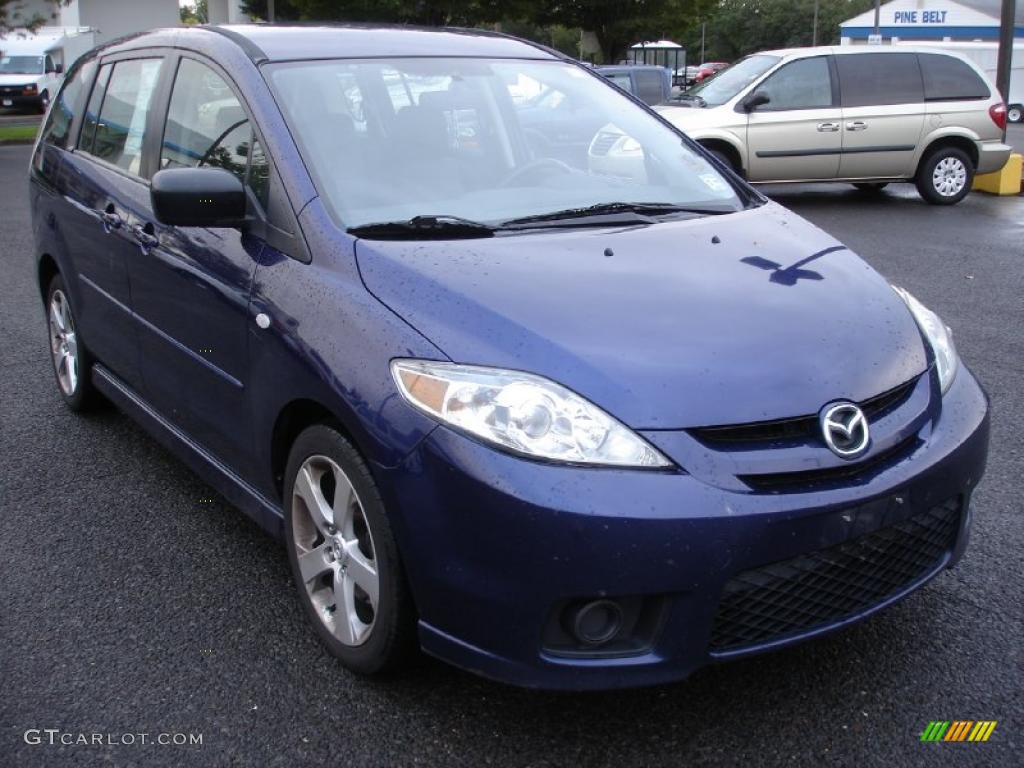 2007 MAZDA5 Sport - Strato Blue Mica / Black photo #3