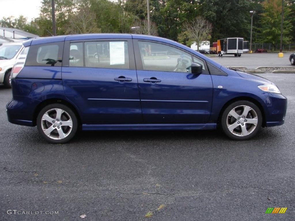 2007 MAZDA5 Sport - Strato Blue Mica / Black photo #7