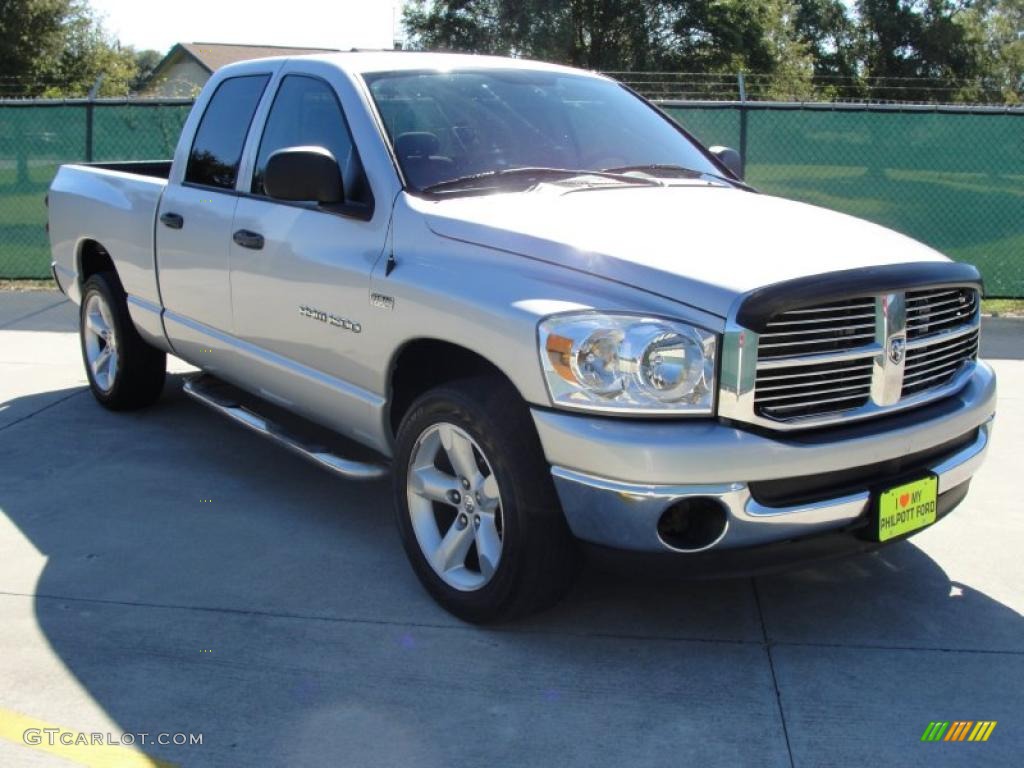 2007 Ram 1500 Lone Star Edition Quad Cab - Bright Silver Metallic / Medium Slate Gray photo #1