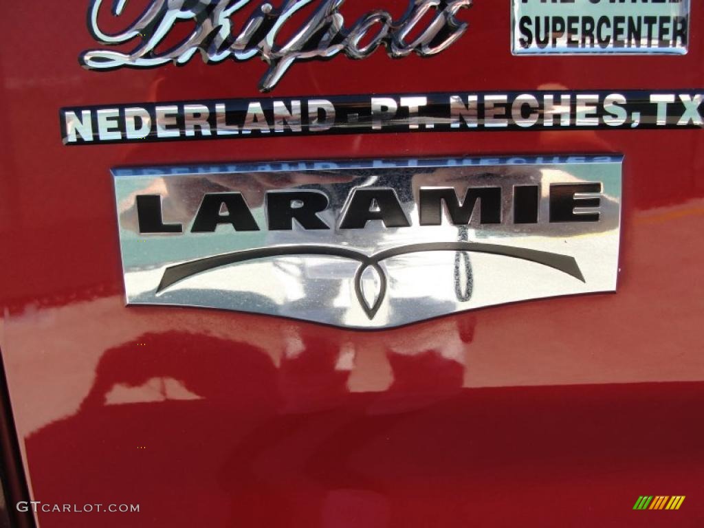 2009 Ram 1500 Laramie Crew Cab - Flame Red / Light Pebble Beige/Bark Brown photo #22