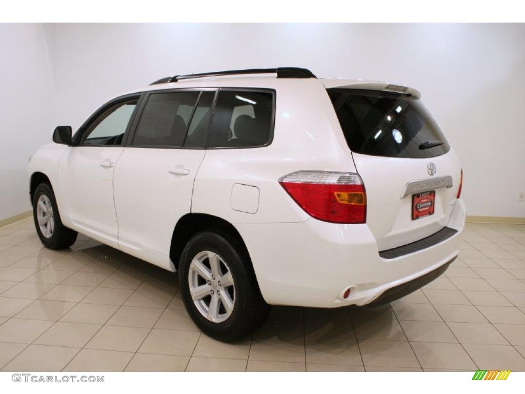 2010 Highlander V6 4WD - Blizzard White Pearl / Ash photo #5