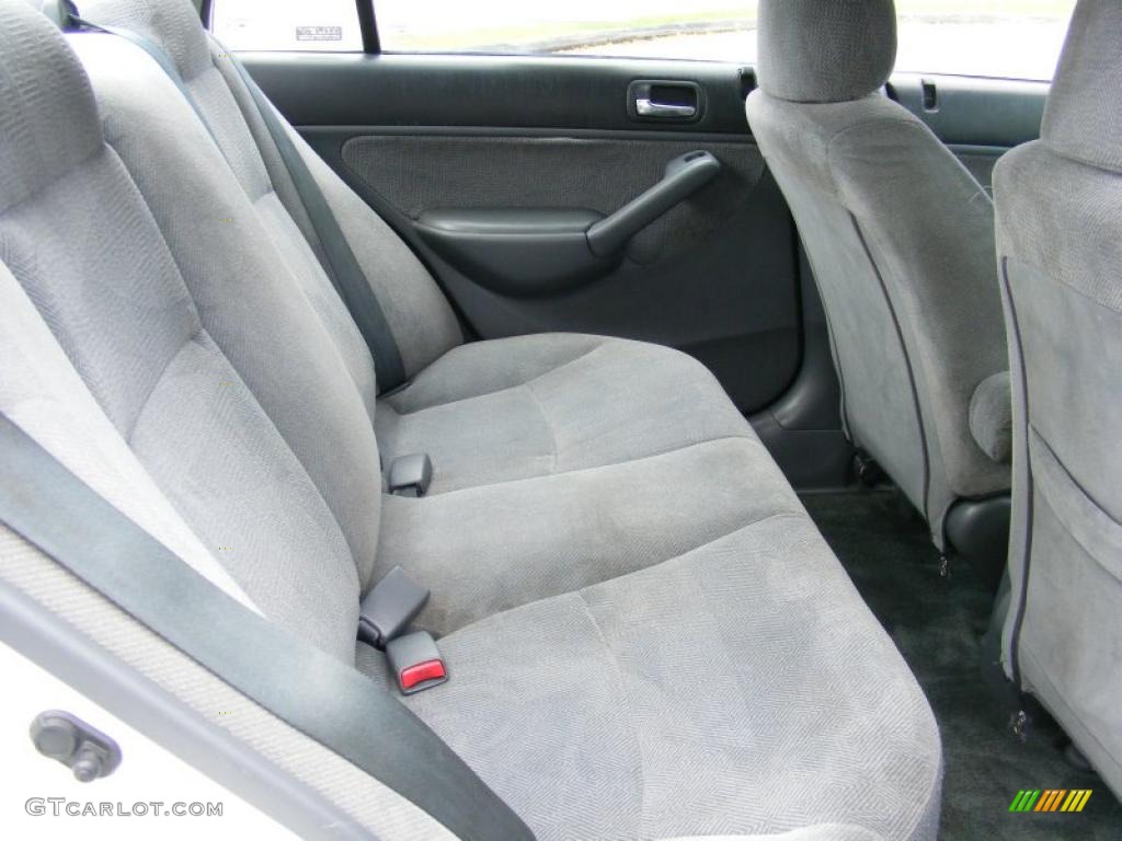 2002 Civic LX Sedan - Taffeta White / Gray photo #12