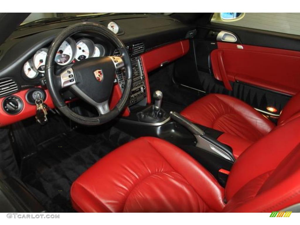 Can Can Red Interior 2007 Porsche 911 Turbo Coupe Photo #37656778