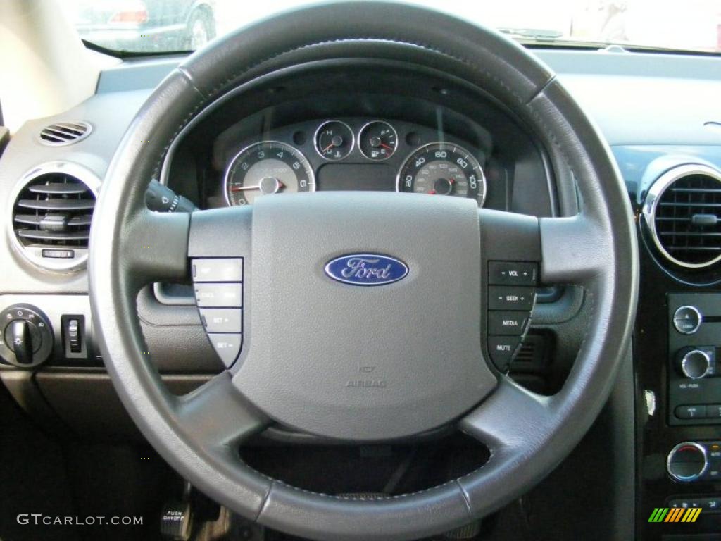 2009 Ford Taurus X SEL Medium Light Stone Steering Wheel Photo #37658106
