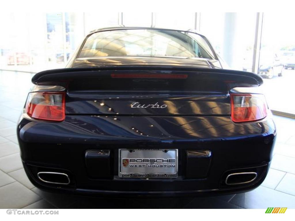 2007 911 Turbo Coupe - Midnight Blue Metallic / Sand Beige photo #12