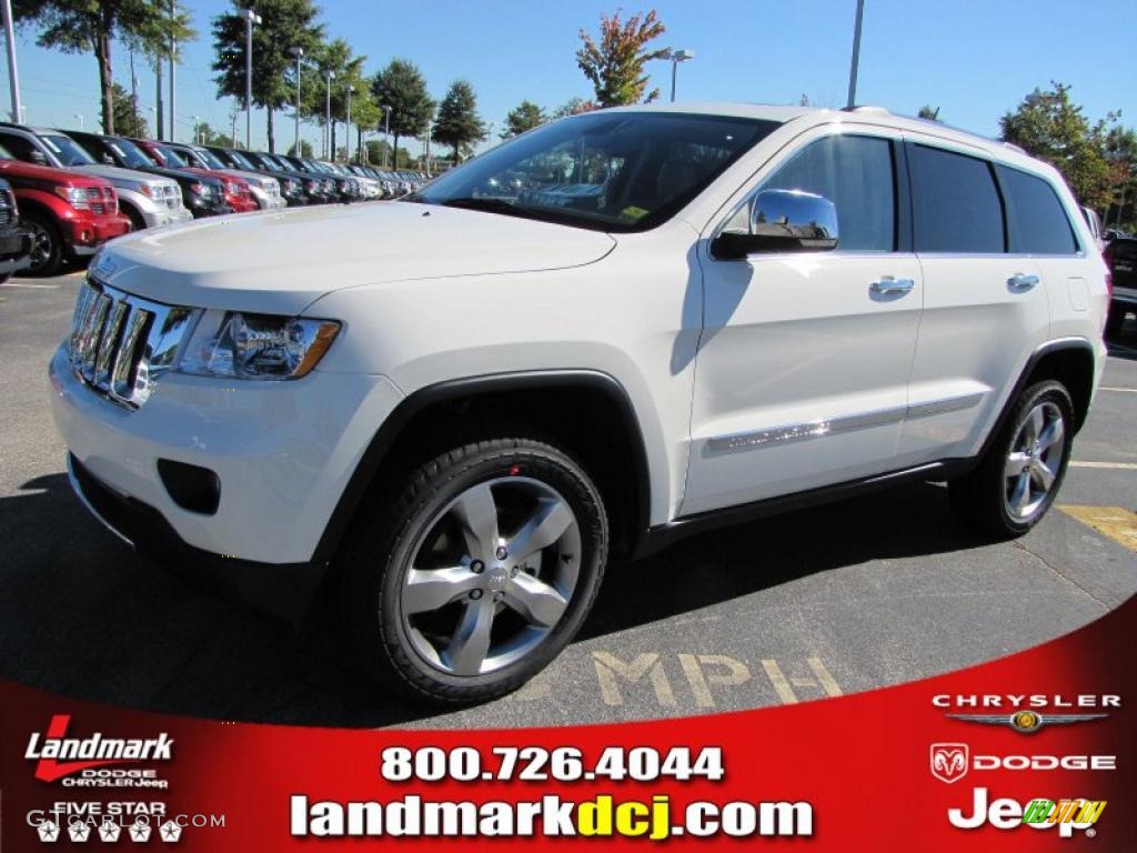 2011 Grand Cherokee Overland - Stone White / Dark Frost Beige/Light Frost Beige photo #1