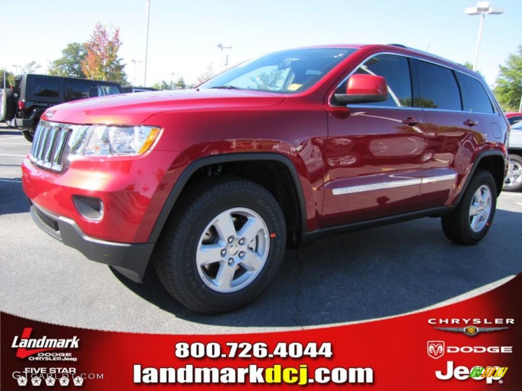 2011 Grand Cherokee Laredo - Inferno Red Crystal Pearl / Black photo #1