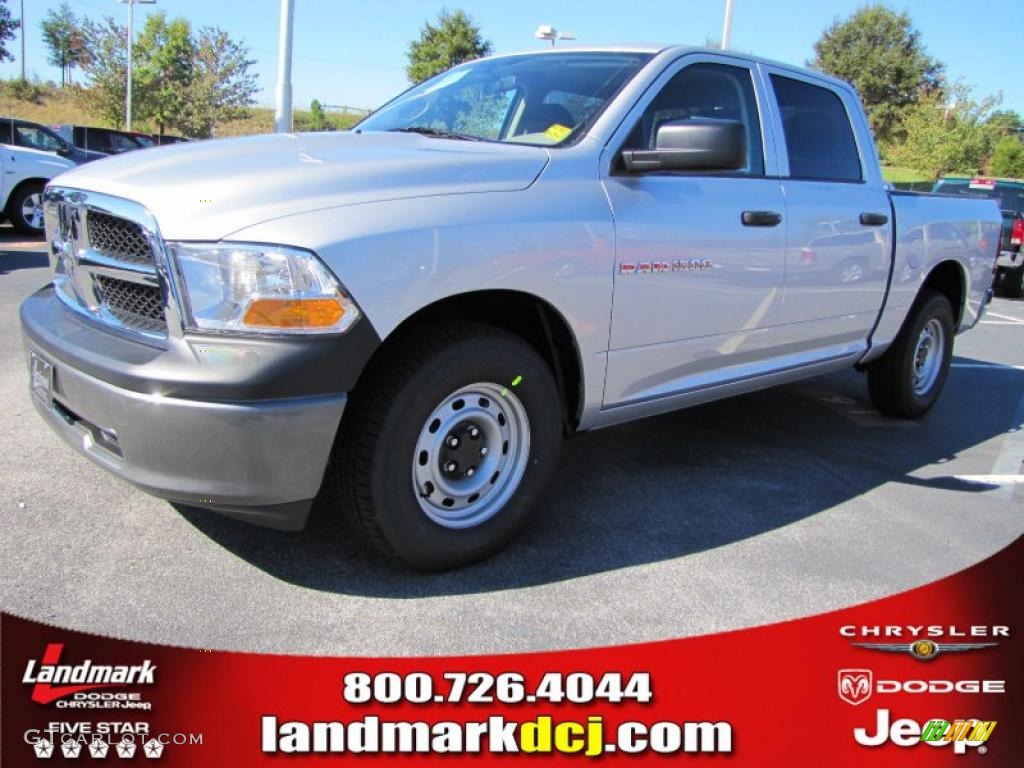 2011 Ram 1500 ST Crew Cab - Bright Silver Metallic / Dark Slate Gray/Medium Graystone photo #1