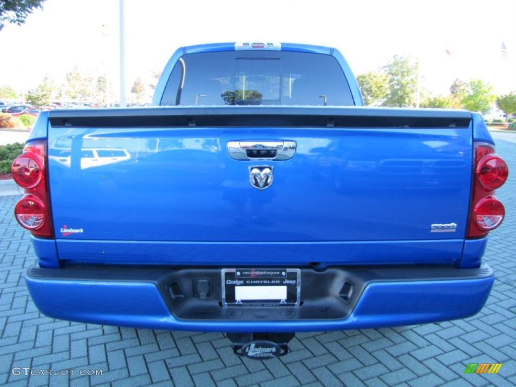 2007 Ram 1500 Sport Quad Cab - Electric Blue Pearl / Medium Slate Gray photo #4
