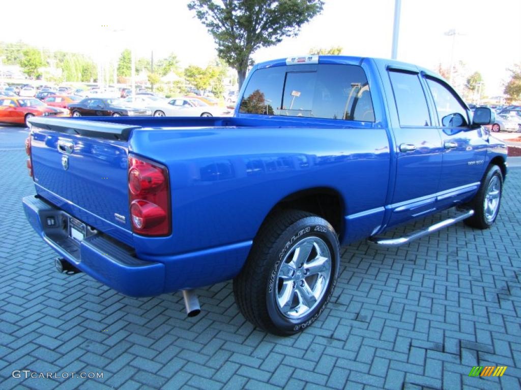 2007 Ram 1500 Sport Quad Cab - Electric Blue Pearl / Medium Slate Gray photo #5