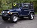 2001 Patriot Blue Pearl Jeep Wrangler Sport 4x4  photo #2