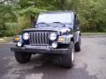 2001 Patriot Blue Pearl Jeep Wrangler Sport 4x4  photo #8