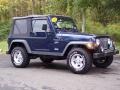 2001 Patriot Blue Pearl Jeep Wrangler Sport 4x4  photo #9