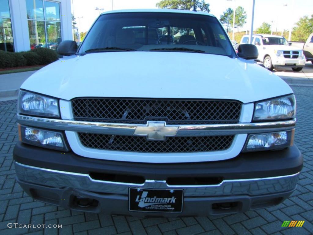 2005 Silverado 1500 LS Crew Cab - Summit White / Tan photo #8