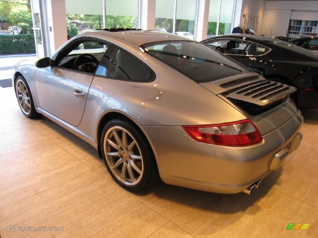 2007 911 Carrera Coupe - GT Silver Metallic / Black photo #4