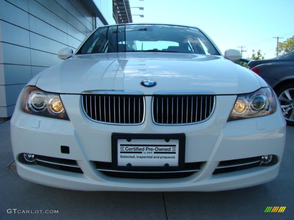 2007 3 Series 335xi Sedan - Alpine White / Black photo #2
