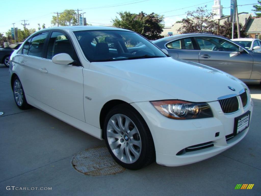 2007 3 Series 335xi Sedan - Alpine White / Black photo #3
