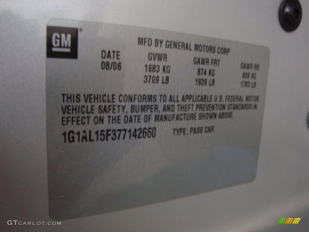 2007 Cobalt LT Coupe - Ultra Silver Metallic / Gray photo #14