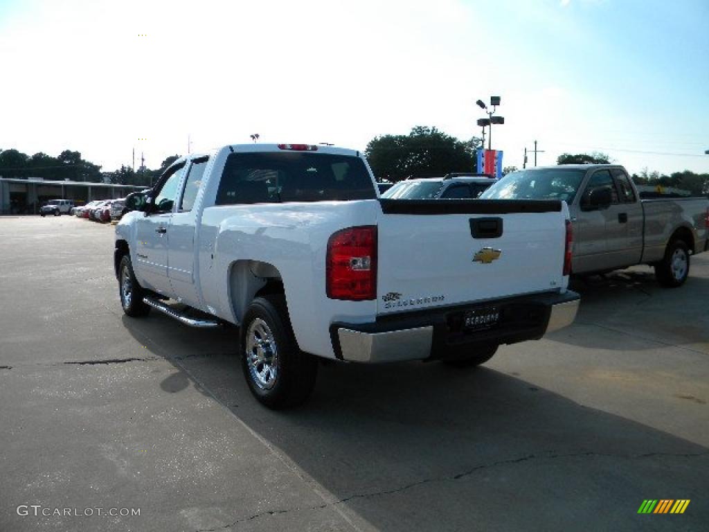 2009 Silverado 1500 LS Extended Cab - Summit White / Dark Titanium photo #3