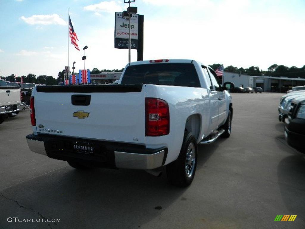 2009 Silverado 1500 LS Extended Cab - Summit White / Dark Titanium photo #5