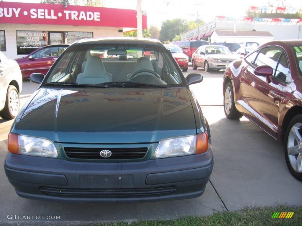 1996 Tercel Coupe - Dark Green / Beige photo #3