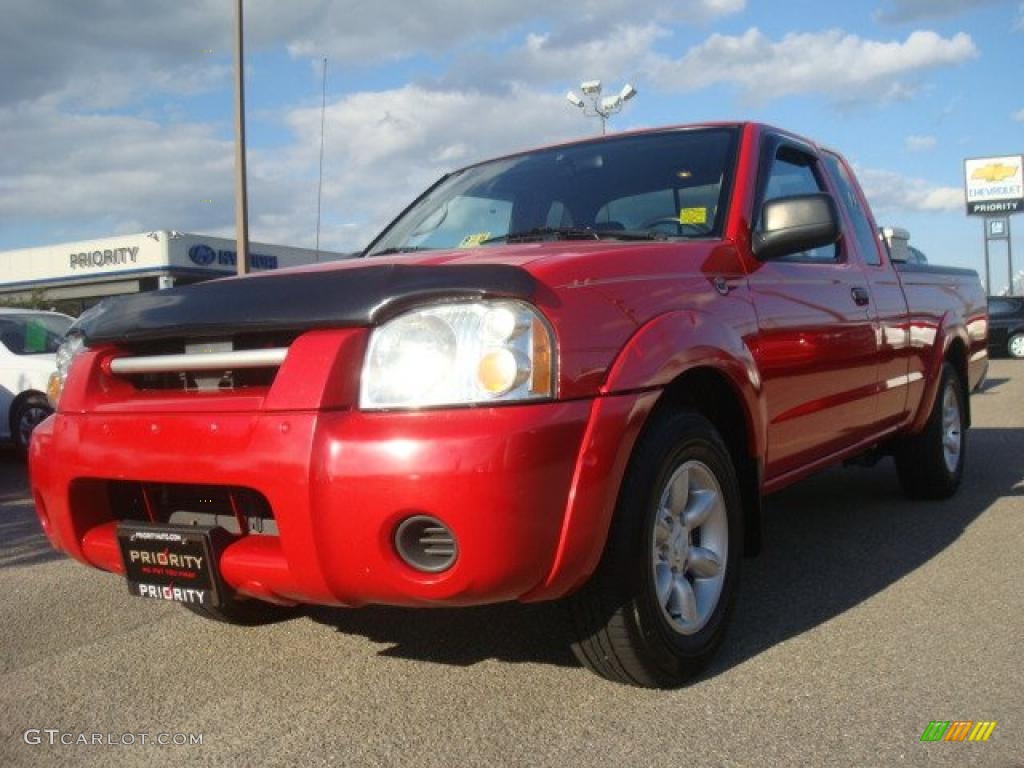 2004 Frontier XE King Cab - Aztec Red / Gray photo #1