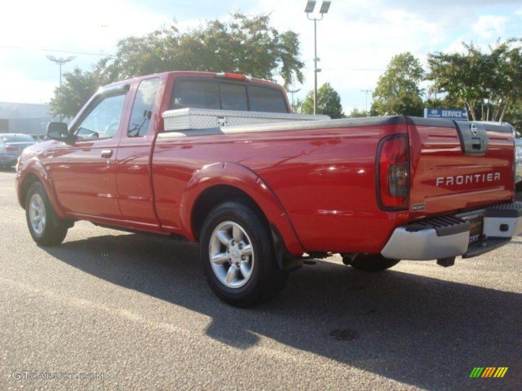 2004 Frontier XE King Cab - Aztec Red / Gray photo #4