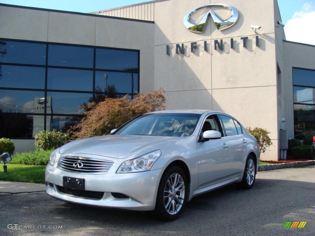 2008 G 35 x S Sedan - Liquid Platinum Silver / Graphite photo #1